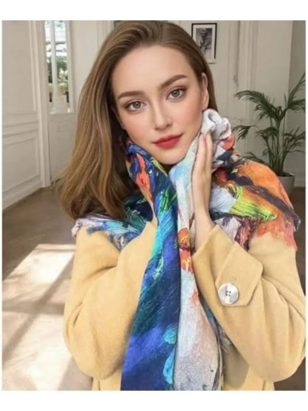 Soft Lightweight 100% Wool Scarf for Women | Cozy 39
